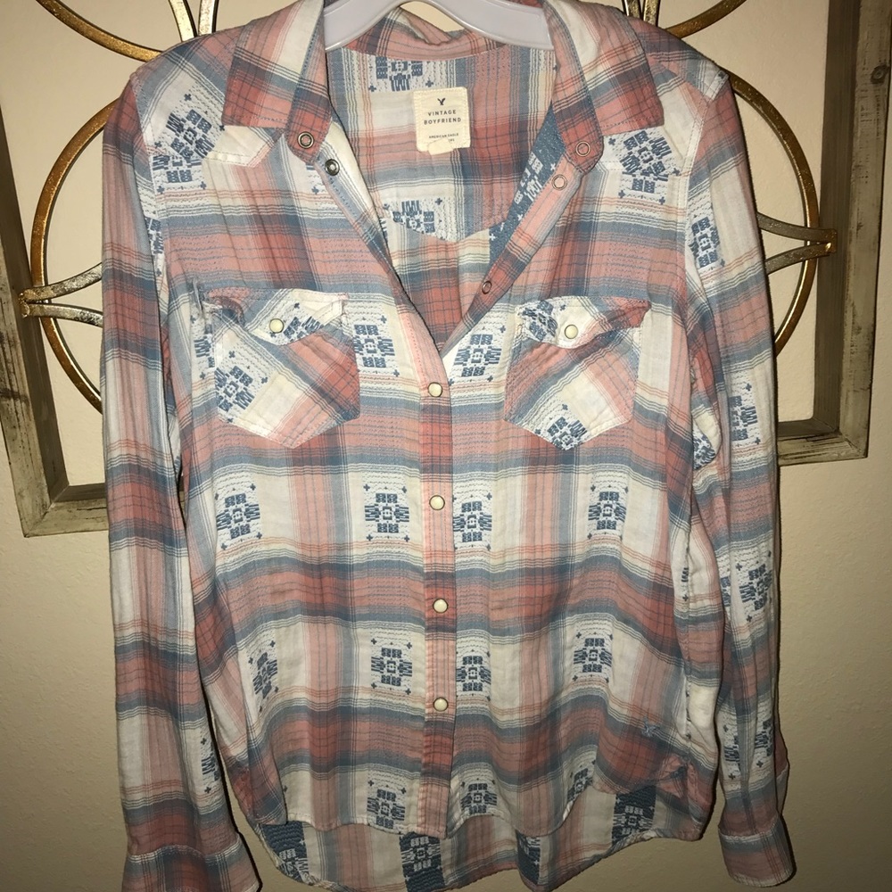 Distressed American Eagle ‘boyfriend’ Flannel